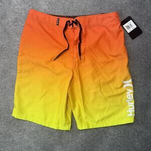 Hurley Board Shorts Boys 16 Swim Trunks Youth Size Polyester Beach Swimwear New